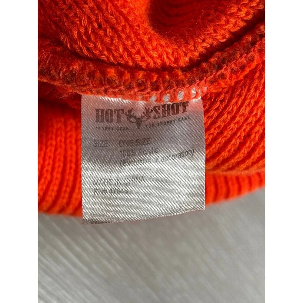 Hot Shot Trophy Gear Blaze‎ Orange Knit Beanie Hunting Safety Watch Cap One Size